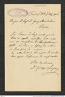 Nachlass Franz Steindachner, Brief von Giuseppe Scarpa an Franz Steindachner (30.03.1906), Inv.Nr. 440.04, Seite 1